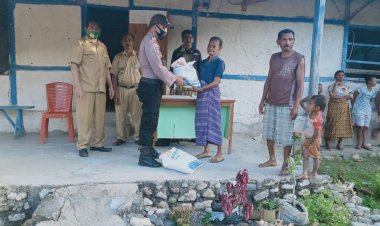 Brigpol-Ardiyanus,melakukan-pengawasan-penyaluran-Bantuan-Sosial-berupa-beras