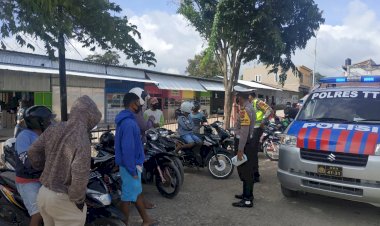 Sat-Lantas-Polres-TTU--Melakukan-patroli--pemantauan-penerapan-adaptasi--kebiasaan-baru-di-Kefamenanu