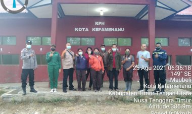 Kunjungan-Dinas-Peternakan-Provinsi-NTT-di-RPH-TTU,-Bhabinkamtibmas-Imbau-Jangan-Potong-Sapi-Betina-Produktif