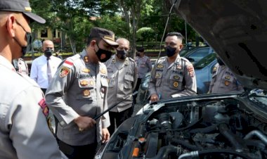 Periksa-Kendaraan-Dinas,-Kapolres-TTU-:-Beri-Sanksi-Kepada-Anggota-yang-Tidak-Rawat