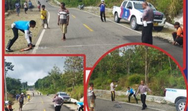 Sat-Lantas-Polres-TTU-Lakukan-Olah-TKP-Tabrak-Pejalan-Kaki-di-Naekake