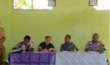 Persiapan-Lomba-Desa,-Bhabinkamtibmas-Oerinbesi-Rapat-Bersama-Forkopimcam