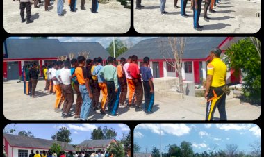 Jelang-HUT-ke-77-RI,-Polsek-Miotim-Gelar-Latihan-Paskibraka