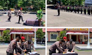 Polres-TTU-Gelar-Apel-Penyerahan-Siswa-Latja-SPN-Polda-NTT