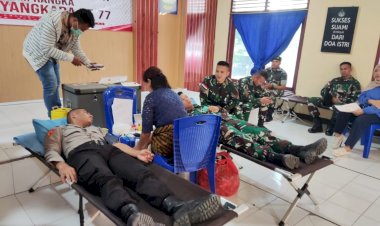 Sambut-HUT-Bhayangkara-ke-77,-Polres-TTU-Gelar-Aksi-Donor-Darah
