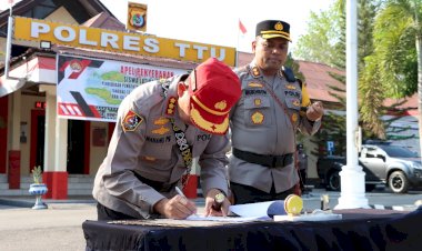 Apel-Penerimaan-Siswa-Diktuka-Polri-SPN-Polda-NTT-Gel-II-T.A.-2023-di-Polres-TTU
