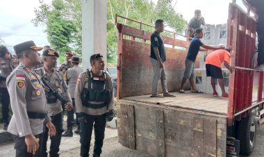 Pendistribusian-Logistik-Pemilu,-Kapolres-TTU-:-Seluruh-Personel-All-Out-Amankan-Pemilu