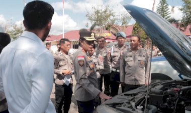 Siaga-Tugas,-Kapolres-TTU-Pimpin-Pemeriksaan-Berkala-Kendaraan-Dinas