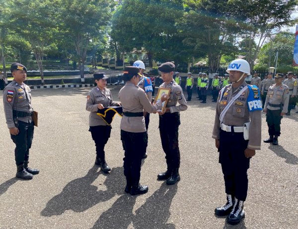 PTDH Anggota dan Kenaikan Pangkat Pengabdian Warnai Upacara di Polres TTU