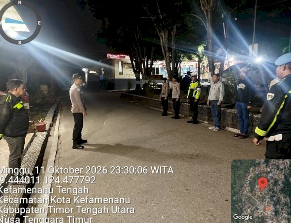 Patroli Dialogis Polres TTU, Polisi Hadir di Tengah Malam untuk Jaga Keamanan dan Cegah Gangguan Kamtibmas