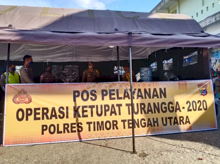 Pastikan Kesiapsiagaan Polres TTU, AKBP Nelson Lakukan Pengecekan Pos Pengamanan Ketupat