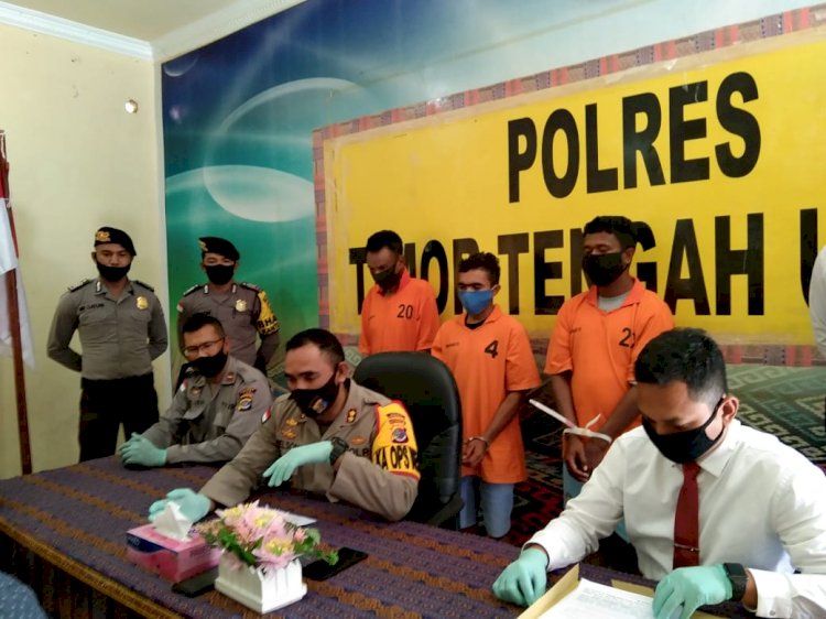 Ketiga tersangka Curanmor dibekuk, dengan dasar 10 laporan polisi.