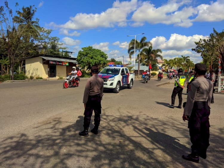 100 personil Polres TTU dikerahkan untuk pengamanan bapaslon Bupati dan Wakilnya