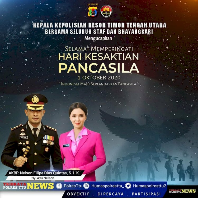 Ucapan selamat memperingati Hari Kesaktian Pancasila dari Kapolres TTU