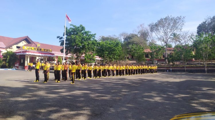 Jumat Sehat, Personel Polres TTU Laksanakan Olahraga Pagi