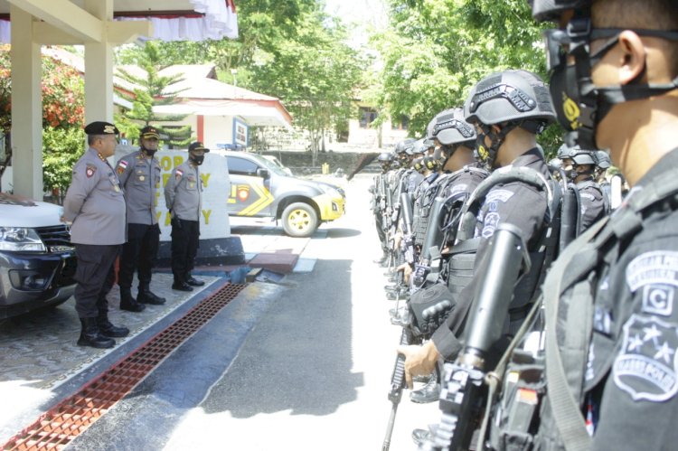 Polres TTU dapat bantuan personil sebanyak 155 personil, untuk amankan Pilkada mendatang