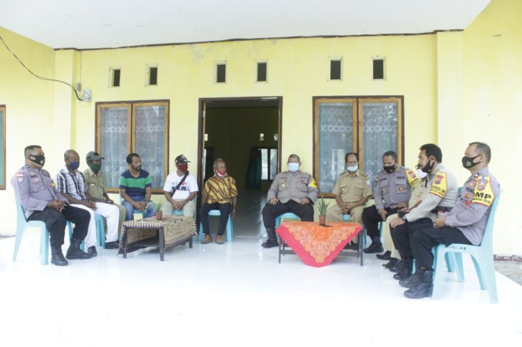 Paska Kampanye, Pamatwil bersama Waka Polres tatap muka masyarakat perbatasan