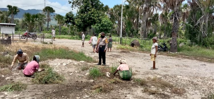 Patroli Kamtibmas  Oemusu; Polisi Menghimbau Warga  Taati Protokol Covid-19