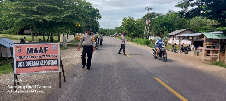 Warga Tidak Menggunakan Masker Terjaring Dalam Operasi K2YD Polsek Noemuti