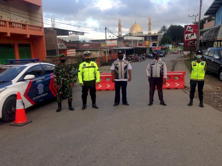 Amankan Lalin Saat Sholat Ied, Lantas Polres TTU Gandeng TNI, Dishub dan Mahasiswa