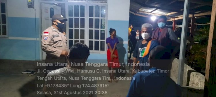 Patroli PPKM Malam, Polsek Insana Sambangi Warga di Rumah