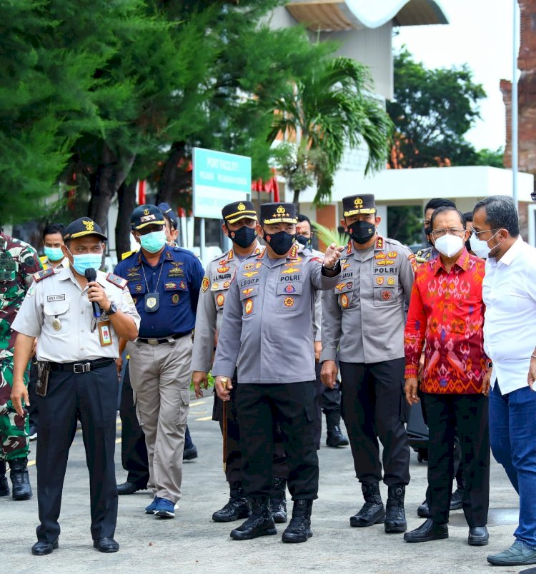 Meninjau langsung Pelabuhan Benoa, Kapolri Pastikan Protokes di tegakkan