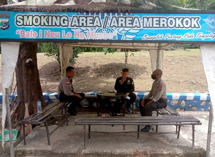 Hati-Hati! Jangan Sembarang Merokok di Lingkungan Polres TTU, Ada Tempatnya