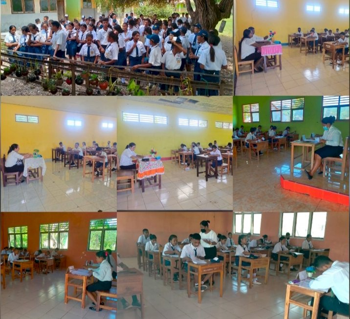 Polsek Bian Monitor UAS Tingkat SMP