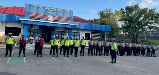 Lantas Polres TTU Gandeng Siswa Latja Lakukan Strong Poin Pagi