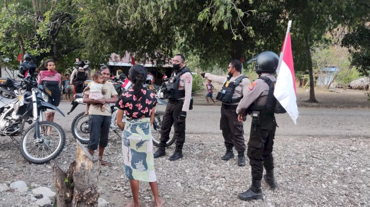 Pastikan Keadaan Kondusif, Samapta Polres TTU Gelar Patroli di Wilayah Perbatasan