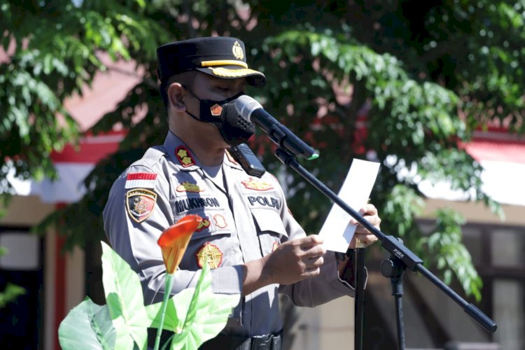 Apel Gelar Pasukan Polres TTU : Tertib Berlalu Lintas Guna Mewujudkan Kamseltibcarlantas yang Presisi