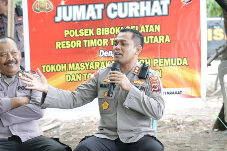 Kapolres TTU Pimpin Kegiatan Jumat Curhat Tingkat Polsek Biboki Selatan