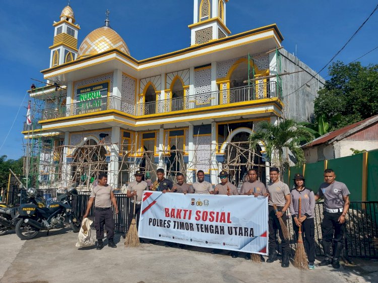 Sambut Bulan Suci Ramadhan dan Hari Raya Nyepi, Polres TTU Gelar Baksos di Tempat Ibadah