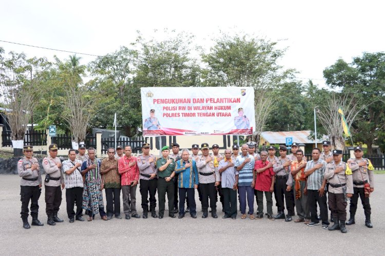 Polres TTU Gelar Pengukuhan dan Pelantikan Polisi RW di Wilayah Hukum Polres TTU