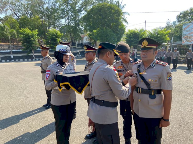 Polres TTU Gelar Sertijab Kasat Binmas, Kasat Resnarkoba dan Pelantikan Kabag Log