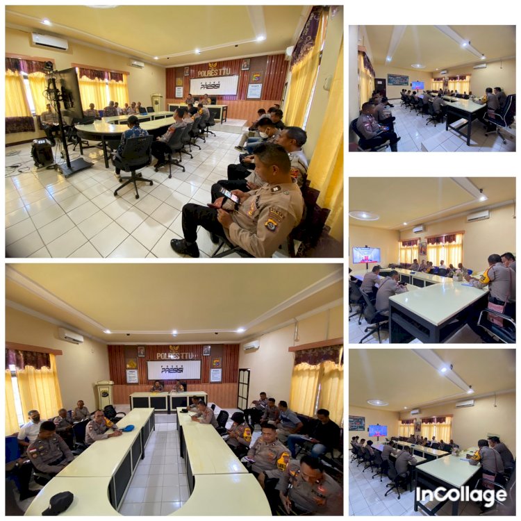 Anggota Polres TTU Ikut Zoom Meeting Forum Pelajar Bersama ke-III Program C Giat Qwick Wins TW IV