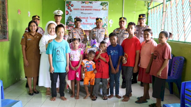 Peduli Sesama, Polres TTU Berbagi Kasih dengan Anak Panti Asuhan