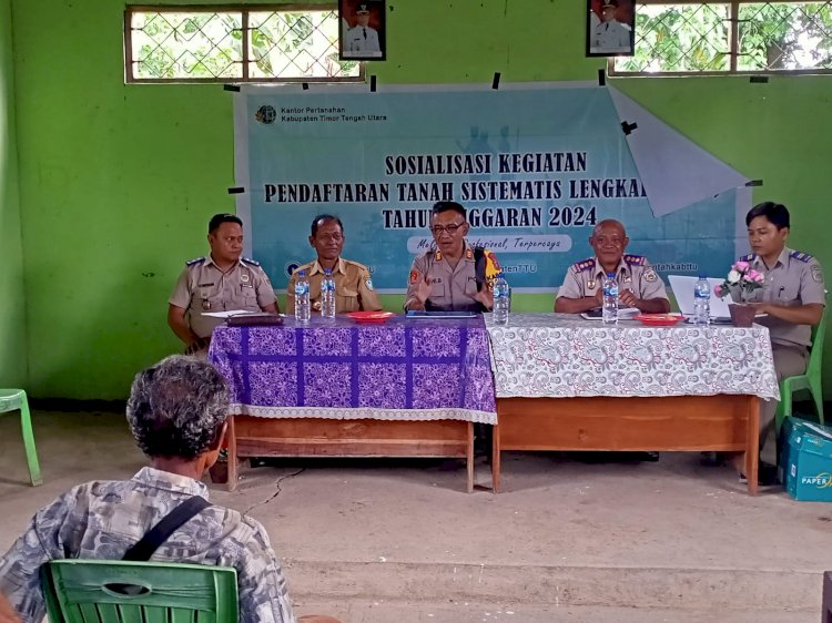 Kasat Reskrim Polres TTU Bawa Materi Penyuluhan dalam Giat PTSL di Desa Oerinbesi