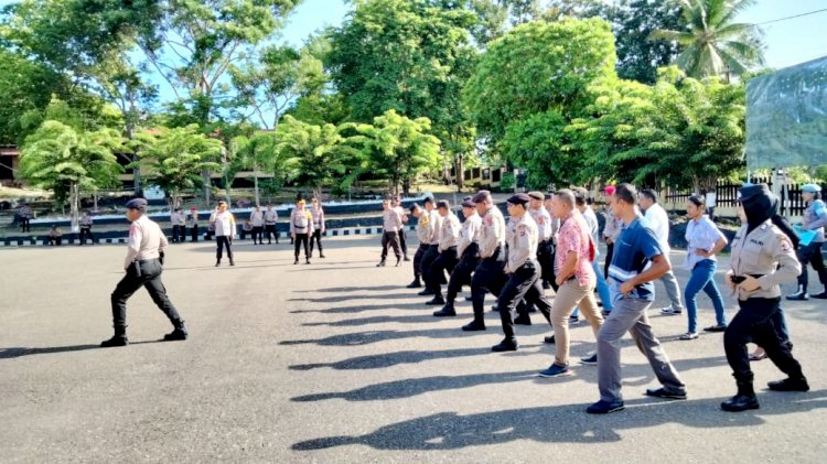 Polres TTU Gelar Latihan Dalmas Hadapi Pemilu 2024