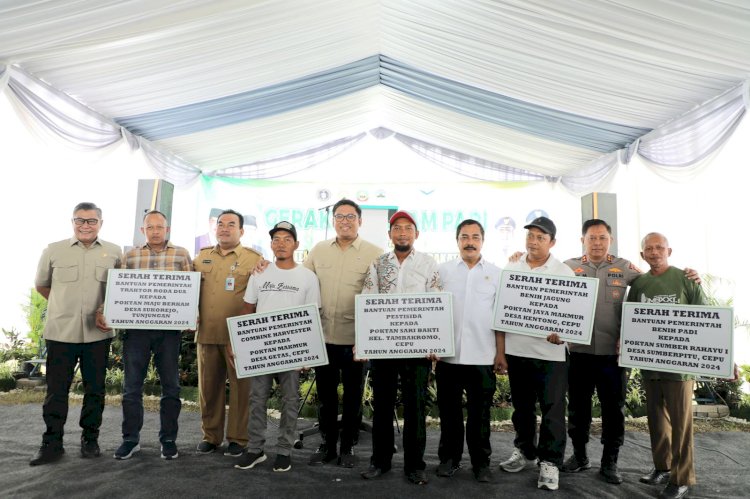 Gugus Tugas Ketahanan Pangan Polri Tanam Padi Serentak, Cetak 10 Ribu Hektare Sawah