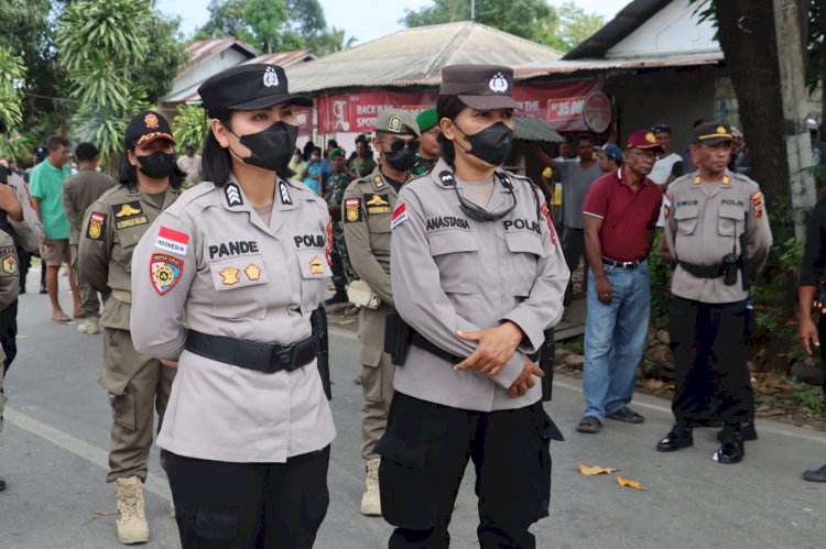 Polres Belu Amankan Proses Eksekusi Pengadilan, Dua Petugas Alami Luka Akibat Lemparan Massa