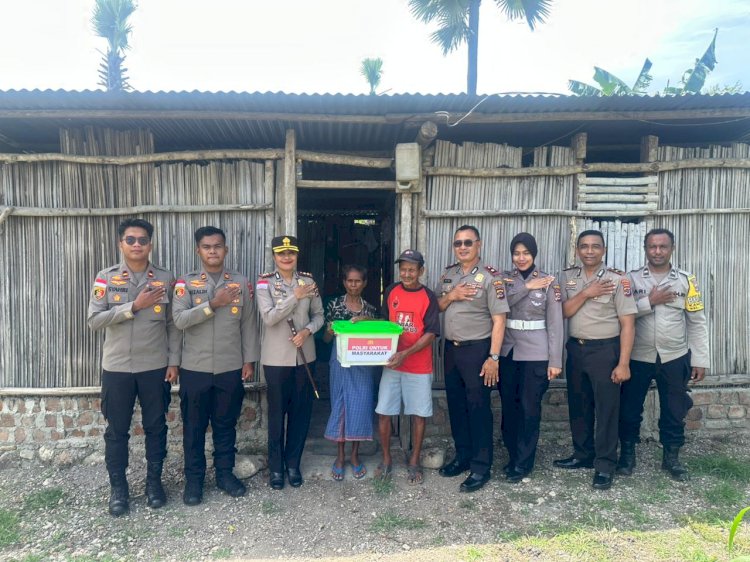 Senyum di Balik Gang Fafibola: Kala Tangan Dingin Bhabinkamtibmas Antarkan Amanah Kapolres TTU
