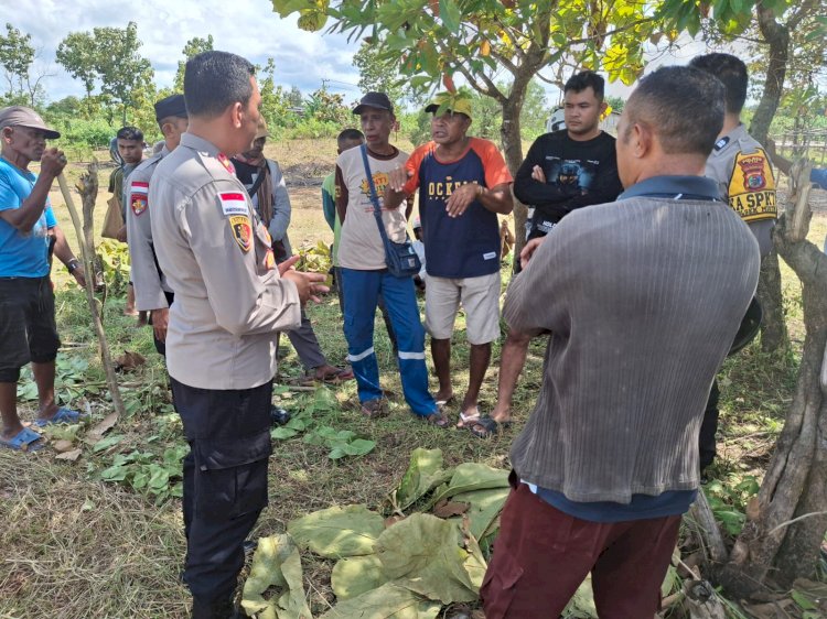 Kapolsek Miotim Redam Ketegangan Sengketa Tanah di Km 9 Desa Naiola