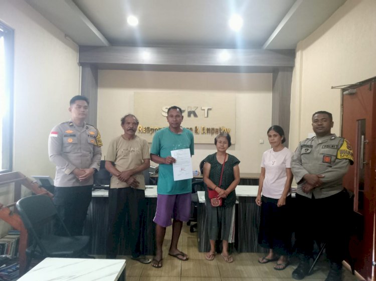 Kedepankan Restorative Justice , SPKT dan Bhabinkamtibmas Polres TTU Berhasil Damaikan Sengketa Lahan antar Keluarga