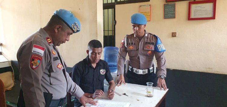 Pertegas Integritas, Kasi Propam Polres TTU Pimpin Langsung Sidak Kesiapan Personil di Lapangan