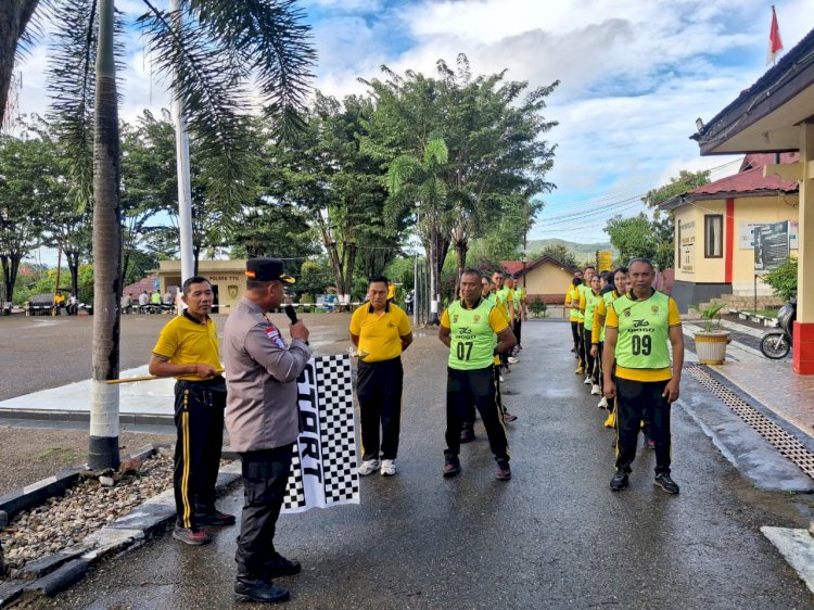Wujudkan Polri Yang Presisi, Polres TTU Gelar Kesamaptaan jasmani dan Beladiri Polri TW I Tahun 2026