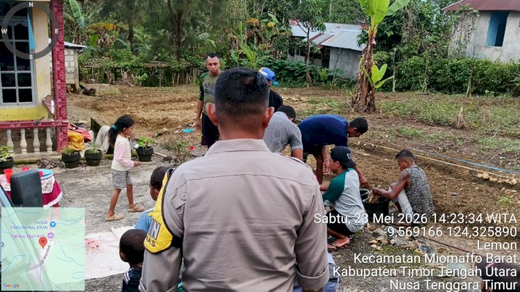 Hadir di Tengah Ladang, Patroli Humanis Polsek Miomaffo Barat Dekatkan Pelayanan dan Sentuh Hati Petani Sayur di Desa Lemon