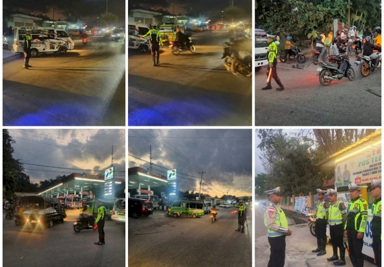 Satlantas Polres TTU Gelar Pengaturan Antisipasi Kepadatan Antrean BBM di SPBU, Hadirkan Rasa nyamanan bagi Pengguna Jalan Raya.