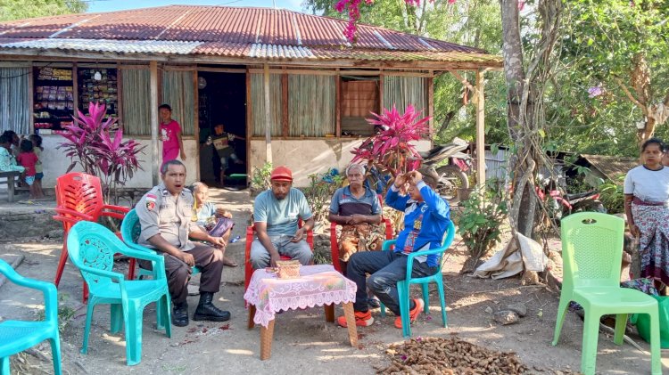 Patroli Dialogis Pospol Mioteng Perkuat Kedekatan Polri dengan Masyarakat, Sampaikan Himbauan Kamtibmas