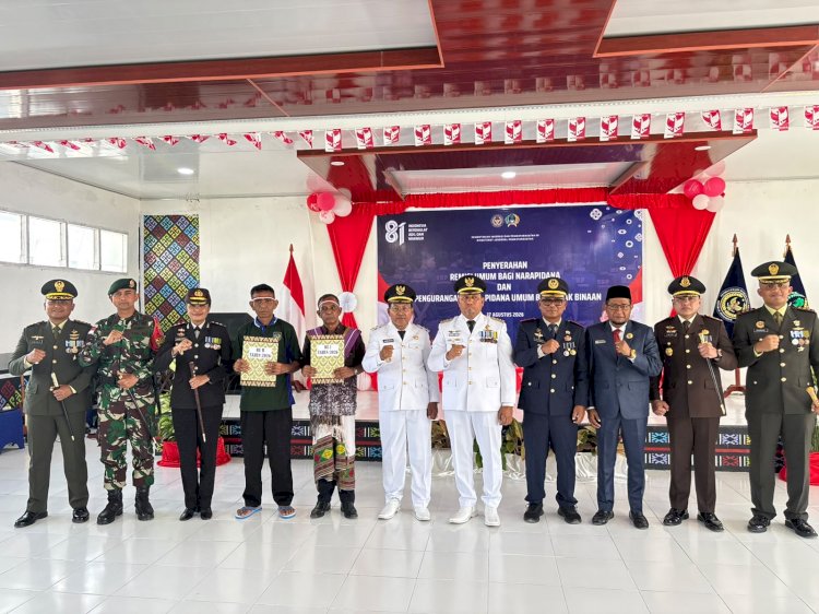 Di Hari Kemerdekaan, Negara Hadir Penuhi Hak Warga Binaan, Kapolres TTU Hadiri Penyerahan Remisi